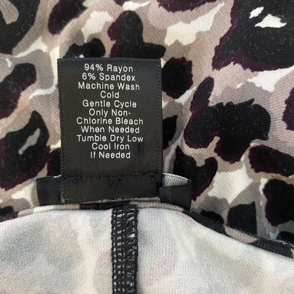 Ann Taylor Sheath Dress Small Sleeveless Leopard Print Cowl Neck Career - Picture 10 of 10